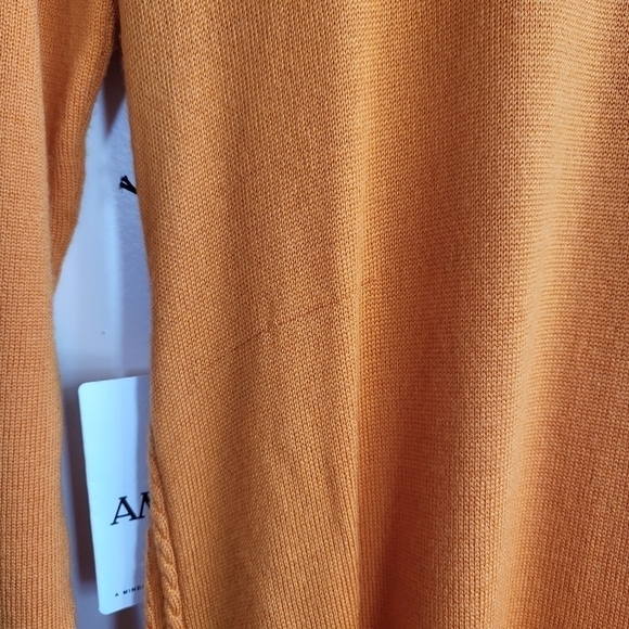 New AMUR Leticia Cable Rib Knit Orange Midi Dress NWT Small - Picture 17 of 17